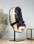 Stunning Natural Amethyst Specimen with Banded Jasper Matrix – Perfect for Home Decor - MWS1915