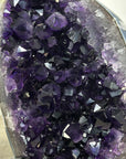 Natural Uruguayan Amethyst Crystal Cluster with Blue Agate Shell - MWS2566