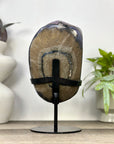 Natural Amethyst Crystal with Metallic Stand - MWS3360
