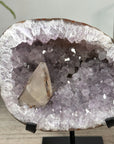 Amethyst Stone Geode with Calcite Crystal - MWS2840