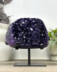 A Grade Natural Amethyst Crystal Specimen on Metal Stand - MWS3393