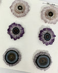 Natural Amerhyst Stalactite Slices Wholesale Flat - Ideal for Pendants - STS0036