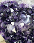 Top Grade Uruguayan Amethyst with Deep Purple Large Crystals on Stand - MWS3281