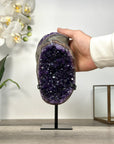 Amethyst Geode with Dark Purple Crystals on Stand - MWS2647