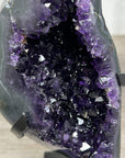 Top Grade Natural Amethyst Geode, Deep Purple Crystals, Stand included - MWS2483