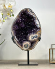 Unique Large Amethyst & Jasper Geode Full of Stalactite Formations - MWS2379