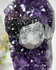 Natural Amethyst Cluster with Calcite & Black Hematite Formation - MWS1799
