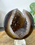 Agate & Quartz Druzy Sphere Geode - SPH0223