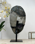 One of a Kind Natural Amethyste Geode with Green Jasper & Agate Shell - MWS1854