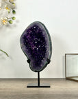 Natural Uruguayan Amethyst Geode with Green Jasper Shell - MWS3030