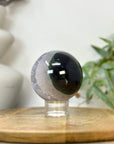 Agate & Quartz Druzy Sphere Geode with Crystal Cavity - SPH0235