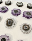 High-Quality Amethyst, Quartz & Jasper Stalactite Slices for Jewelers - Wholesale Bulk Pack - STS0058