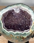 Natural Amethyst Geode with Green Jasper Shell - MWS1391