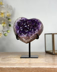Stunning Deep Purple Amethyst Heart Carving - HST0237