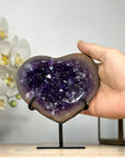 Deep Purple Uruguayan Amethyst Heart Carving - HST0257