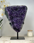 Huge Naturural Amethyst Cluster, Metallic Stand included - Perfecto for Home Decor - MWS1774