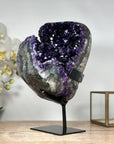 AAA Grade Natural Amethyst Cluster with Metal Stand - MWS1797