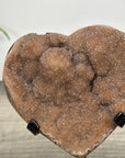 Natural Orange Tone Quartz Druzy Stone Heart - HST0327