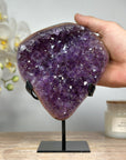 Stunning Natural Amethyst Cluster with Agate & Jasper Shell - MWS1749