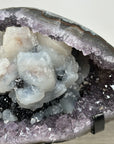 Unique Natural Geode with Calcite & Hematite Specimen - MWS2220