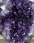 Natural Deep Purple Amethyst Geode on Metal Stand - MWS2783
