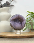 Natural Amethyst Druzy & Agate Sphere Geode - SPH0162