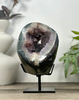 Natural Agate Geode with Beautiful Quartz Crystal Interior - MWS3216