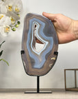 Stunning Blue Banded Agate Slice Portal - MWS2112