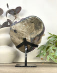 Unique Natural uruguayan amethyst with Calcite & Black Hematite Inclusion - MWS3280