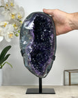 One of a Kind Natural Amethyste Geode with Green Jasper & Agate Shell - MWS1854