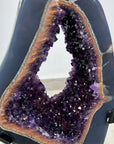 Unique Large Agate & Amethyst Portal Geode, Metal Stand Included - MWS1563
