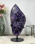 Beautiful Large Amethyst Cluster with Calcite Crystals Inclusions - AWS1408