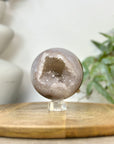 Agate & Quartz Sphere Geode with Druzy Interior - SPH0232