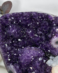 Top Grade Natural Amethyst Specimen with Stalactites & Calcite Crystal - MWS3128