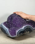 XXL Amethyst & Blue Banded Agate Centerpiece - CBP1171