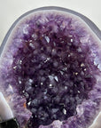 Natural Amethyst & Agate Geode on Metal Stand - MWS2979