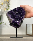 Amethyst Geode on Stand - Deep Purple Crystal Cluster - MWS2629