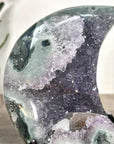 Amethyst & Green Jasper Crystal Moon with Stand - MWS2585
