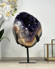 Deep Purple Amethyst Crystal Cluster with Unique Rainbow Jasper Matrix - MWS2351