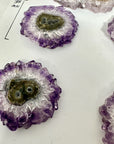 High-Quality Amethyst & Quartz Stalactite Slices for Jewelers - Wholesale Bulk Pack - STS0081