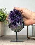 A+ Grade Amethyst & Green Jasper Crystal Formation - MWS2146