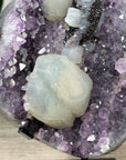 Natural Amethyst Geode with Large Calcite Specimen - MWS2348