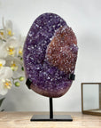 Unique Natural Amethyst Cluster with Rare Pseuda Calcite Formation - MWS1937