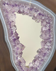Natural Amethyst Geode Slice with Amethyst Crystal Center for Home Decor - MWS2671