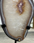 Quartz & Agate Slice on Metal Stand - MWS2892