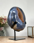 Large Agate Geode with Orange Quartz Druzy Crystals - MWS1227