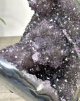 Natural Amethyst and Agate Specimen with Black Hematite Formations - MWS2394
