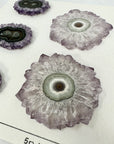 Stunning Amethyst Stalactite Slices for Jewelers - Wholesale Bulk Pack - STS0034