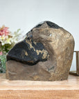 Natural Quartz Geode with Calcite & Red Hematite Crystal - CBP1081