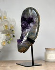 Natural Uruguayan Amethyst Geode, Elegant Display Piece, Great for Altar Decor - MWS1574